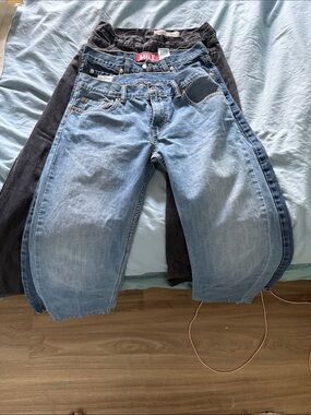 Levi's Light Blue and Dark Wash Men's Jeans Trio